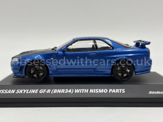 1/43 1998 Nissan Skyline GT-R (R34) ZTune - Bayside Blue - Solido | Model Car