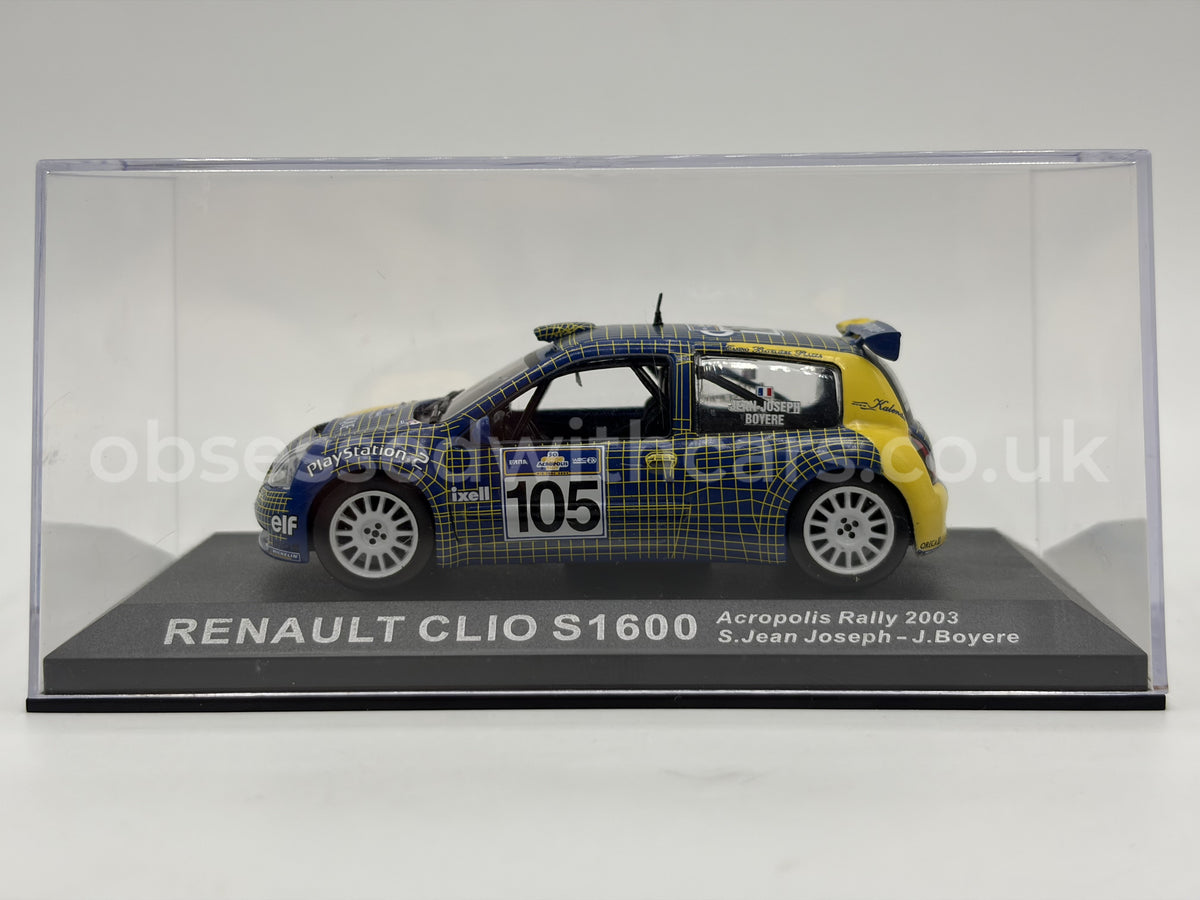 1/43 2003 Renault Clio S1600 - Acropolis Rally - Jean-Joseph / Boyere | Model Rally Car