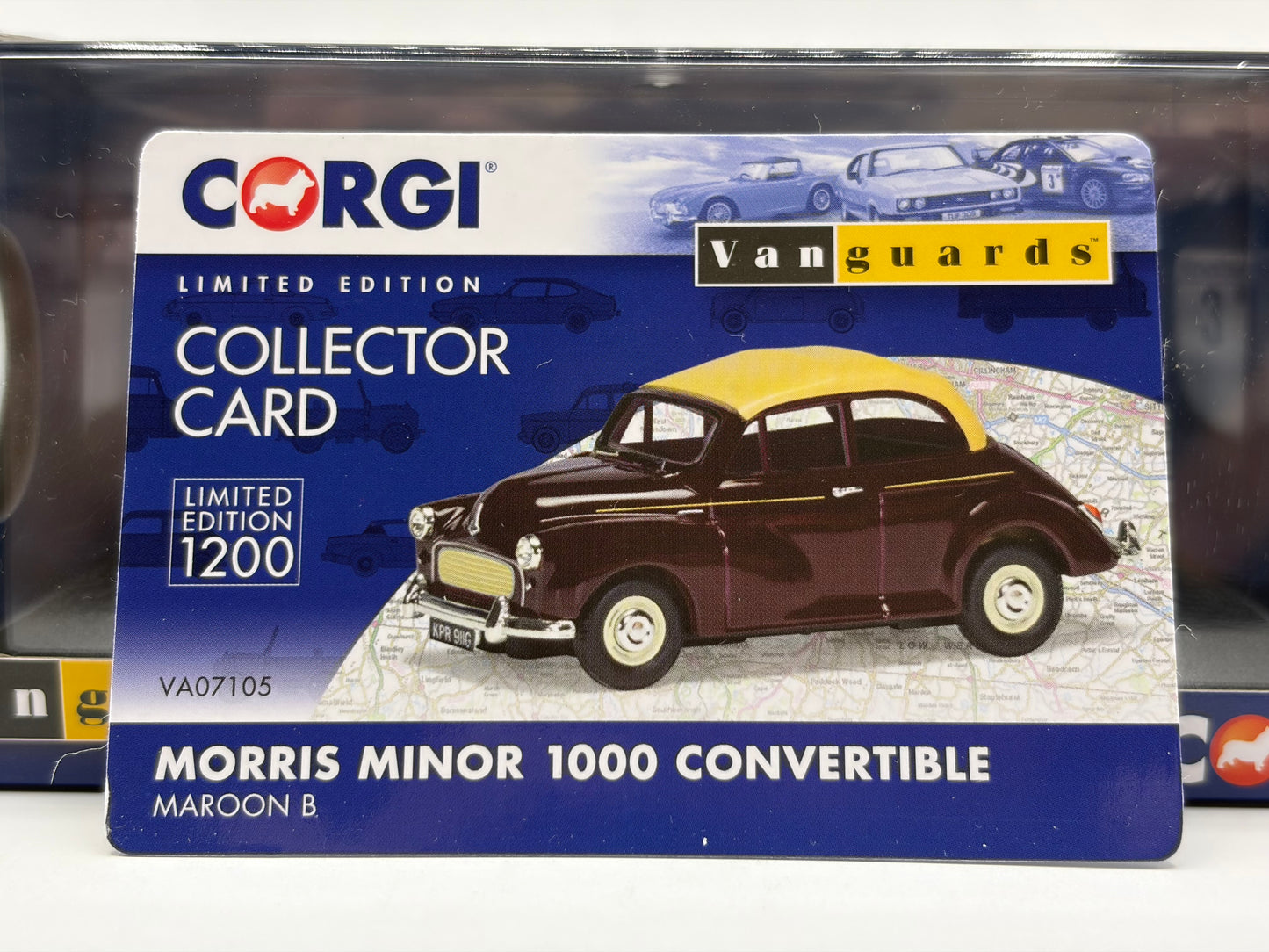 1/43 1969 Morris Minor 1000 Convertible - Maroon B - Corgi Vanguards | Model Car