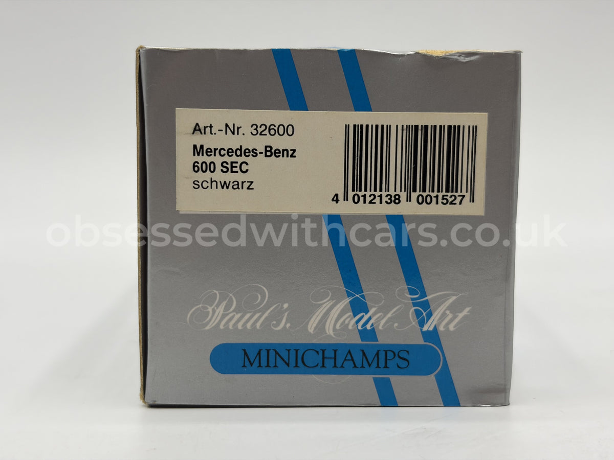 1/43 1992 Mercedes 600 SEC - Black - Minichamps | Model Car