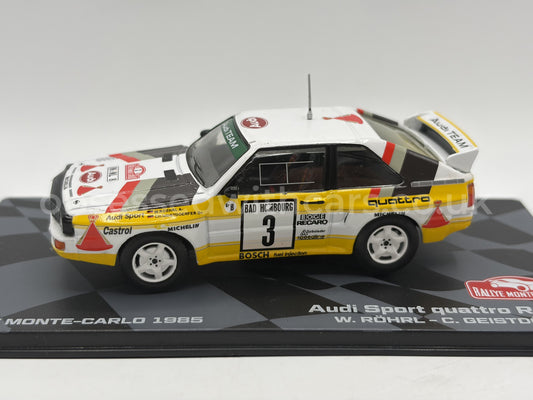 1/43 1985 Audi Sport Quattro Rallye - Rohrl / Geistdorfer | Model Rally Car