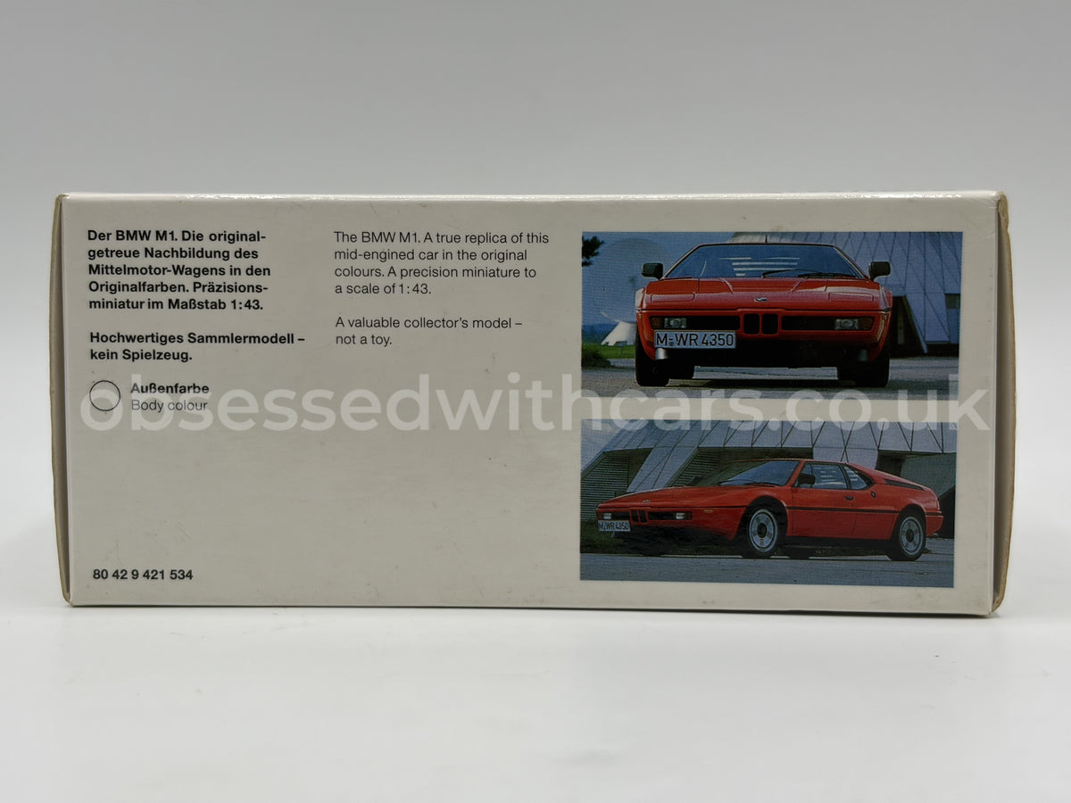1/43 1978 BMW M1 - Orange - Minichamps | Model Car