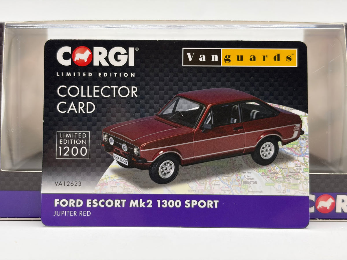 1/43 1977 Ford Escort Mk2 1300 Sport - Jupiter Red - Corgi Vanguards | Model Car