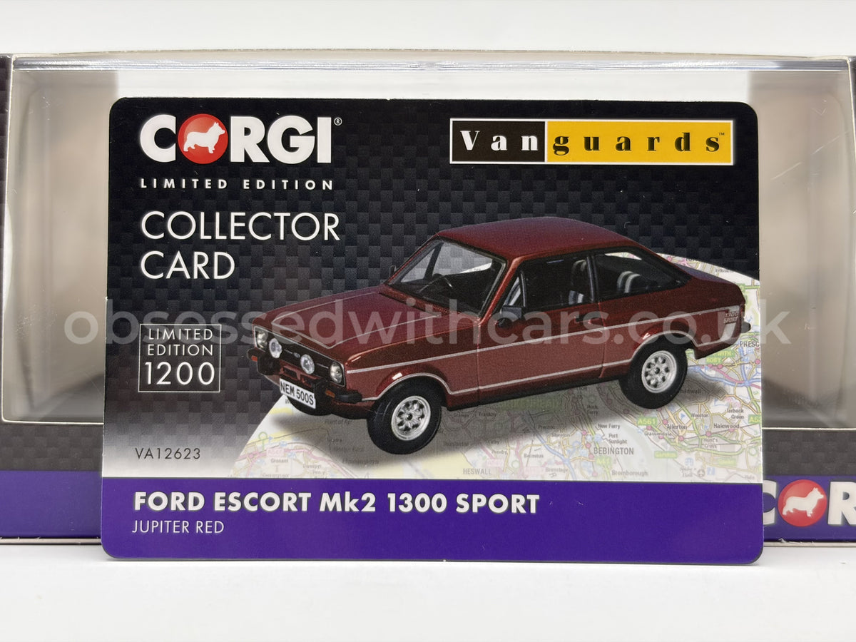1/43 1977 Ford Escort Mk2 1300 Sport - Jupiter Red - Corgi Vanguards | Model Car