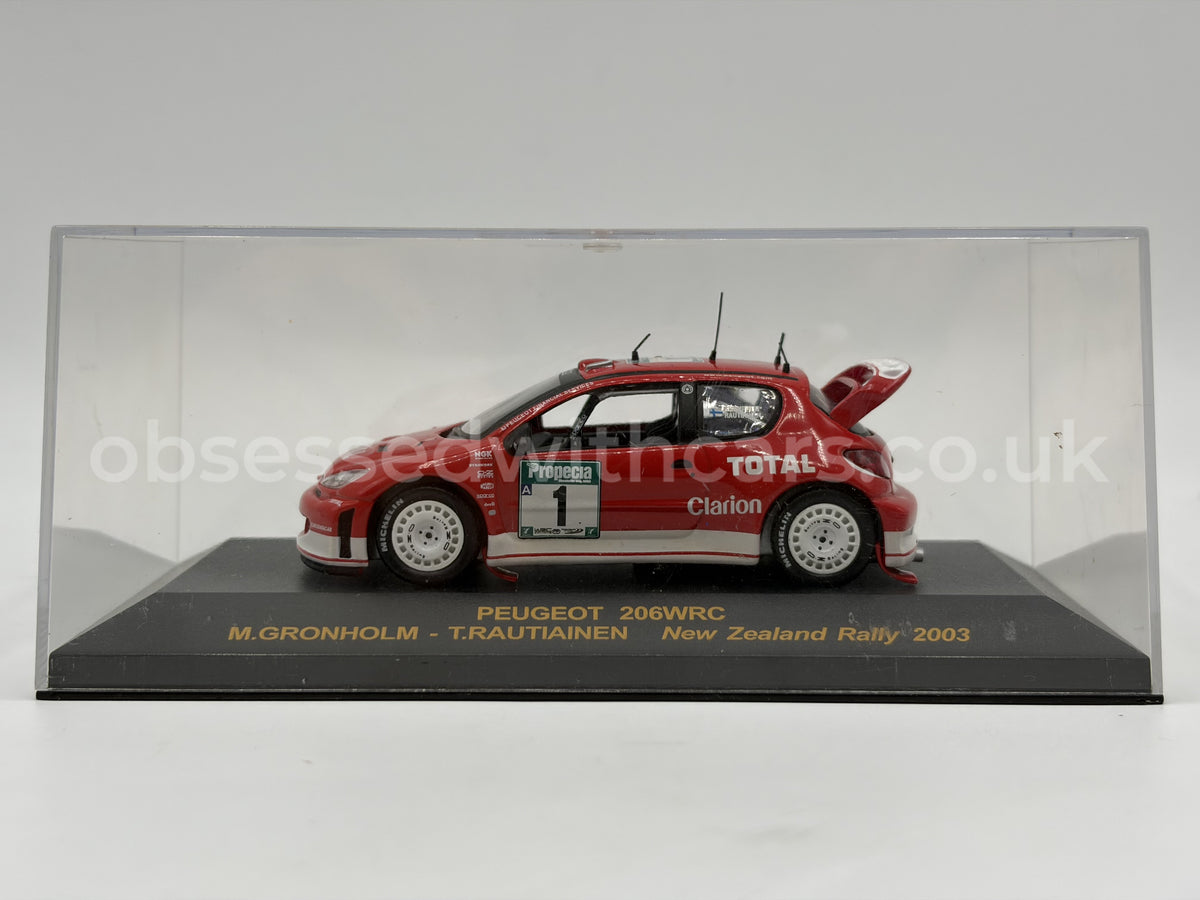 1/43 2003 Peugeot 206 WRC - New Zealand Rally - Gronholm / Rautiainen | Model Rally Car