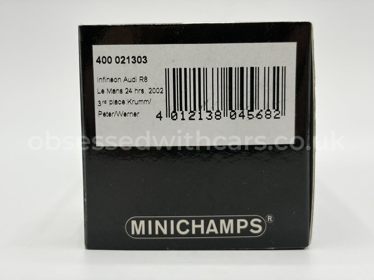 1/43 2002 Infineon Audi R8 - Krumm / Peter Werner - Minichamps | Model Le Mans Car