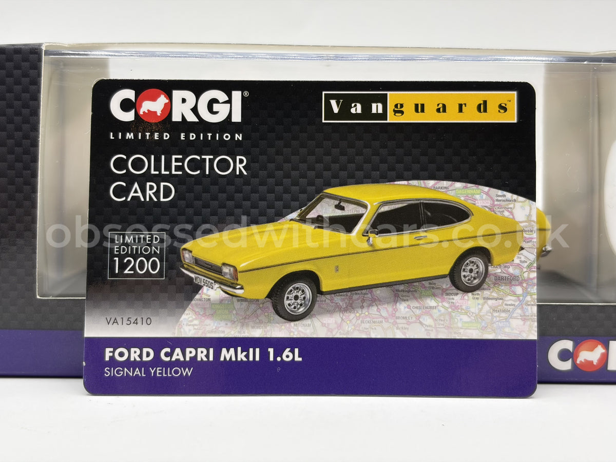 1/43 1977 Ford Capri Mk2 - Signal Yellow - Corgi Vanguards | Model Car