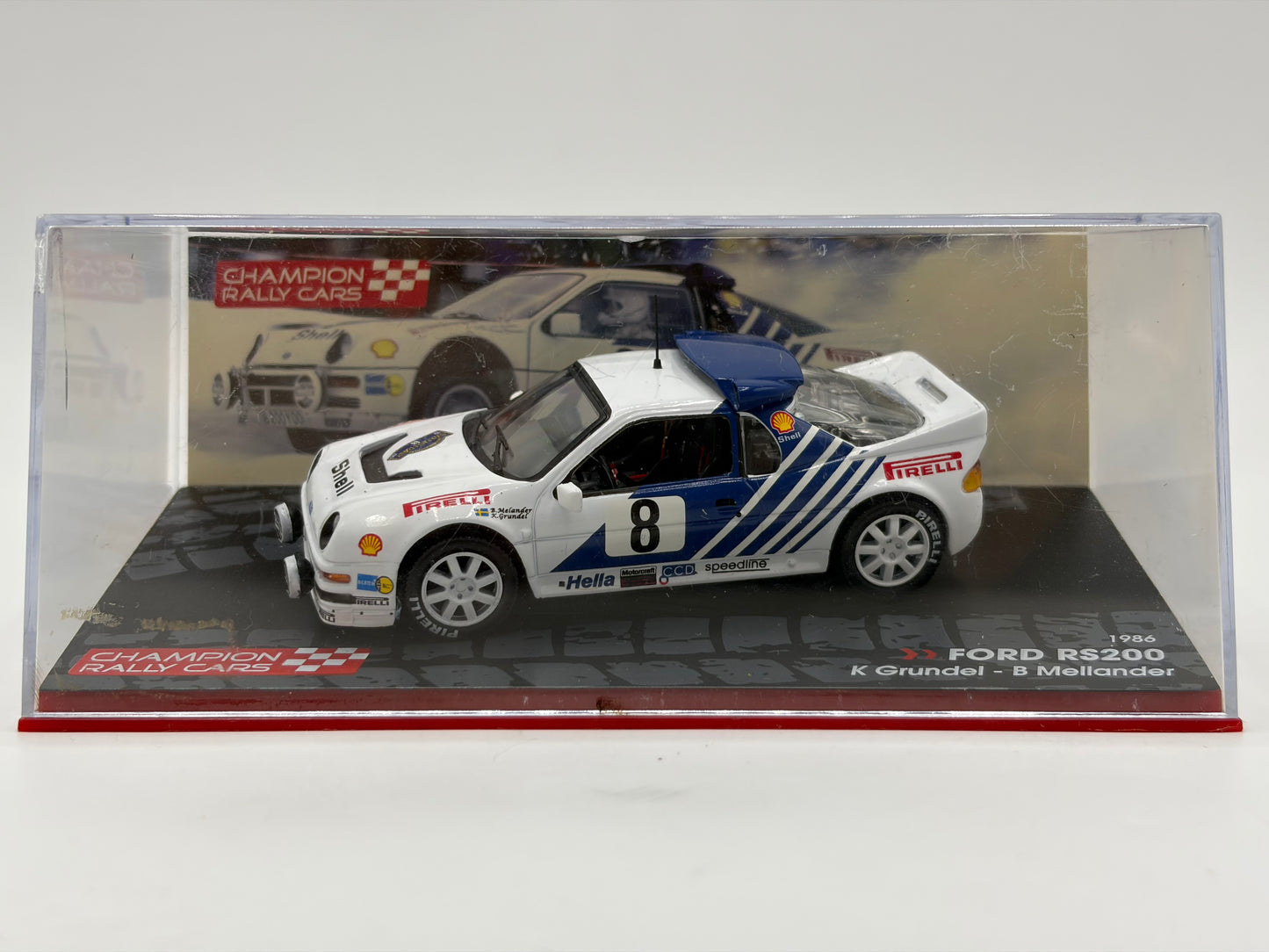 1/43 1986 Ford RS200 - Sweden Rally - Grundel / Melander | Model Rally Car