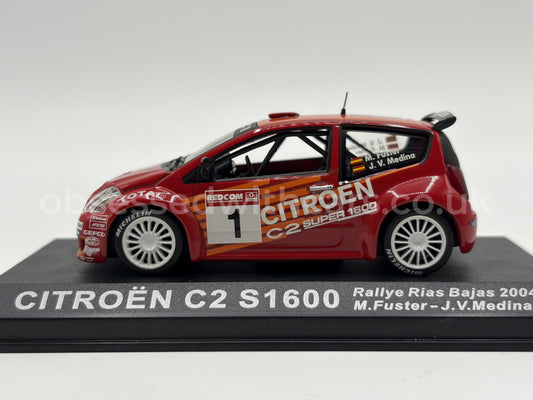 1/43 2004 Citroen C2 S1600 - Rallye Rias Bajas - Fuster / Medina | Model Rally Car