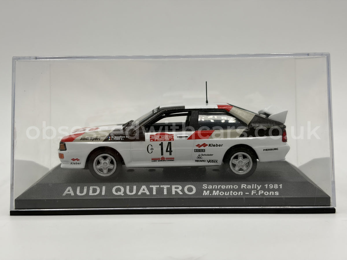 1/43 1981 Audi Quattro - Rallye Sanremo - Mouton / Pons | Model Rally Car