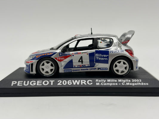 1/43 2003 Peugeot 206 WRC - Rally Mille Miglia - Campos / Magalhaes | Model Rally Car