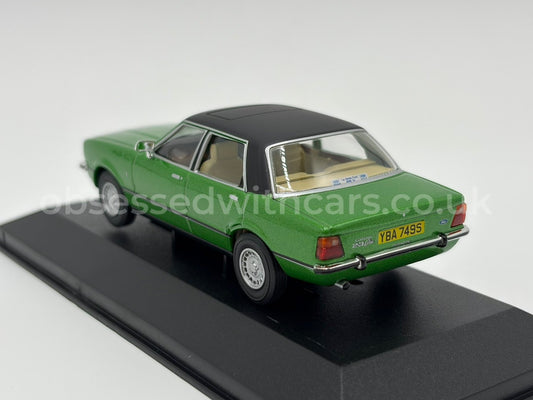 1/43 1977 Ford Cortina 2.3 Ghia Mk4 - Regency Green | Corgi Vanguards | Model Car