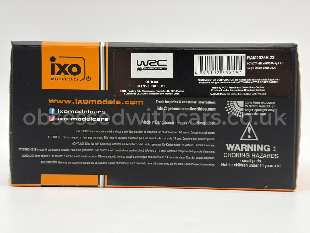 1/43 2026 Toyota GR Yaris Rally1 - Rallye Monte Carlo - Ogier / Landais | Model Rally Car