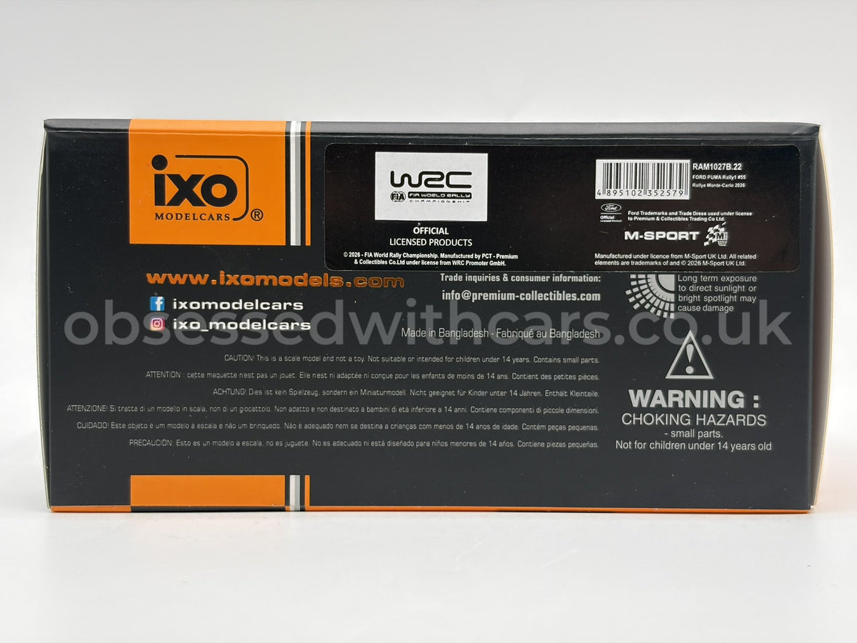 1/43 2026 Ford Puma Rally1 - Rallye Monte Carlo - McErlean / Treacy | Model Rally Car
