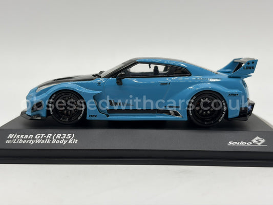 1/43 2019 Nissan GTR (R35) LBWK Silhouette - Blue - Solido | Model Car