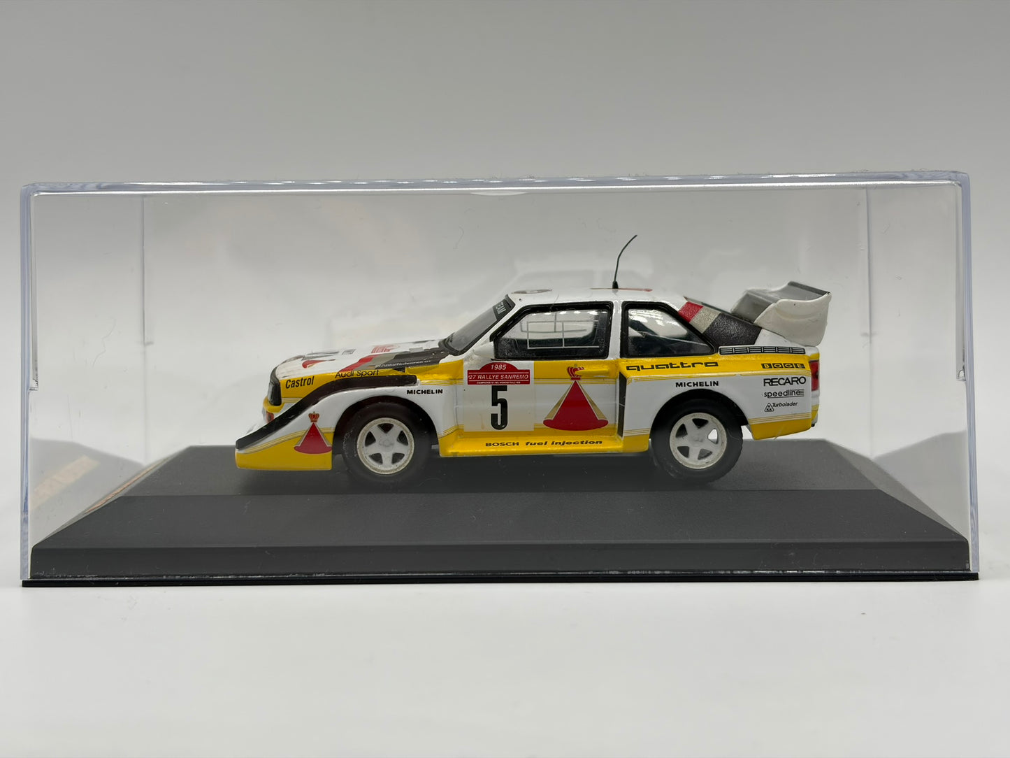 1/43 1985 Audi Quattro Sport E2 - Rallye Sanremo - Rohrl / Geistdorfer | Model Rally Car
