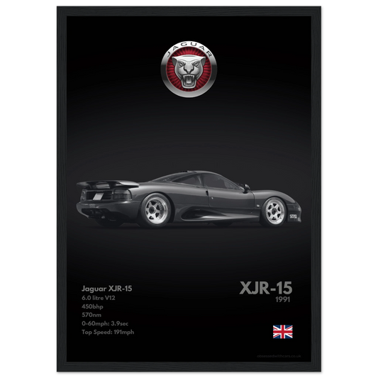 Jaguar XJR-15 Poster - Monochrome Collection