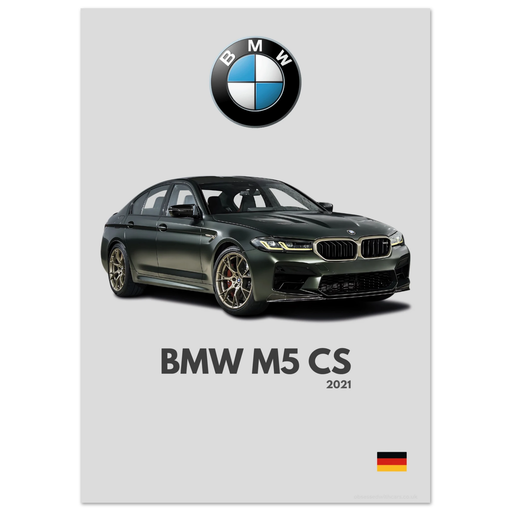 BMW M5 CS Poster - Minimalist Collection