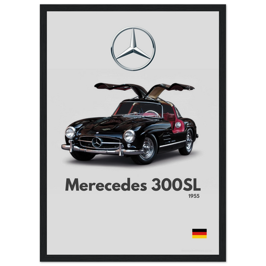 Mercedes 300SL Poster - Minimalist Collection