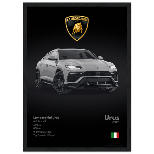 Lamborghini Urus Poster - Monochrome Collection