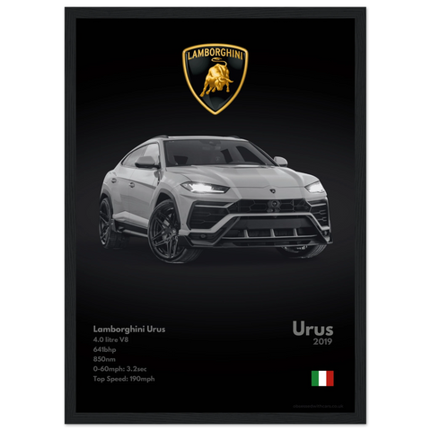 201 Lamborghini Urus Poster - Monochrome Collection