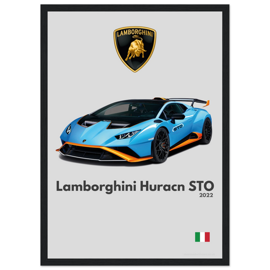 Lamborghini Huracan STO Poster - Minimalist Collection