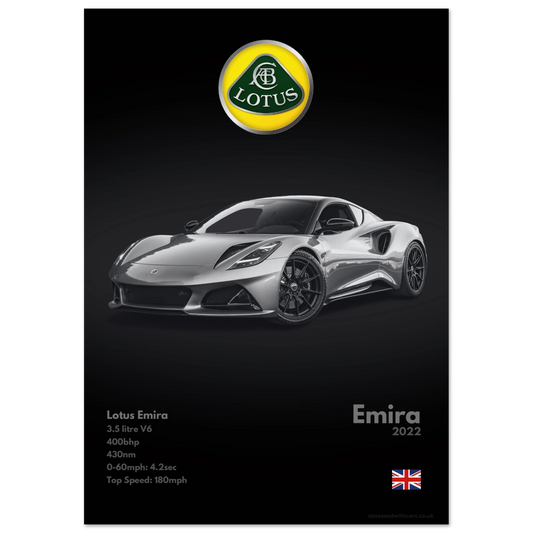 Lotus Emira Poster - Monochrome Collection