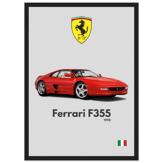 Ferrari F355 Berlinetta Poster - Minimalist Collection