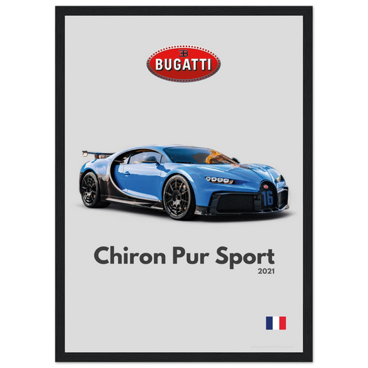 Bugatti Chiron Pur Sport Poster - Minimalist Collection