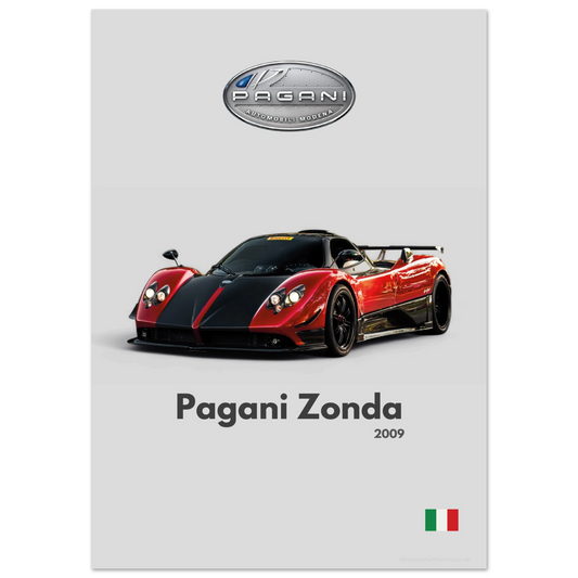 Pagani Zonda Poster - Minimalist Collection