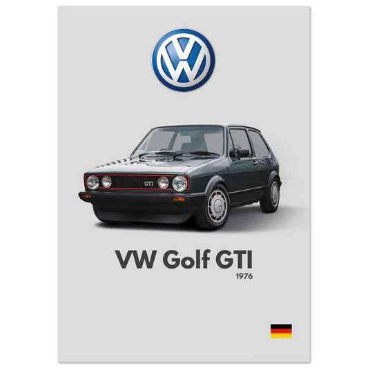 Volkswagen Golf GTI Poster - Minimalist Collection