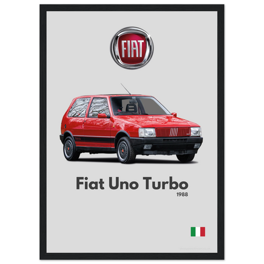 Fiat Uno Turbo Poster - Minimalist Collection