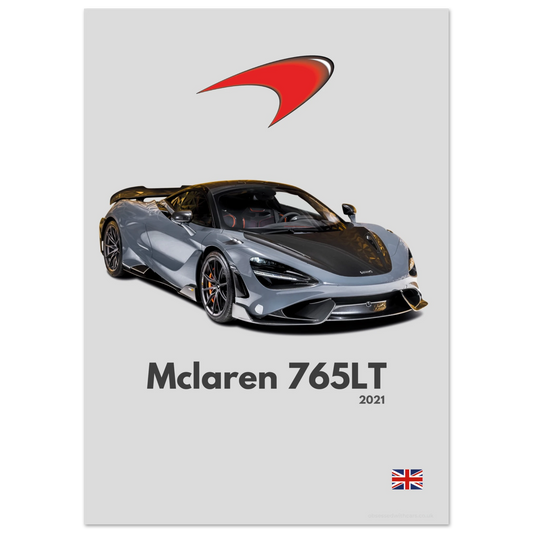 Mclaren 765LT Poster - Minimalist Collection