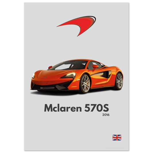 Mclaren 570S Poster - Minimalist Collection