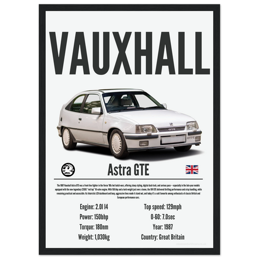 Vauxhall Astra GTE Poster - Precision Collection