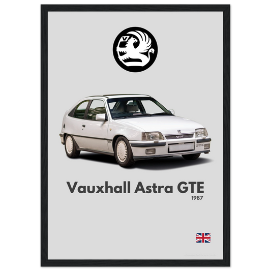Vauxhall Astra GTE Poster - Minimalist Collection