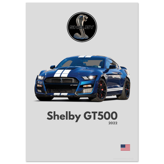 Shelby GT500 Poster - Minimalist Collection