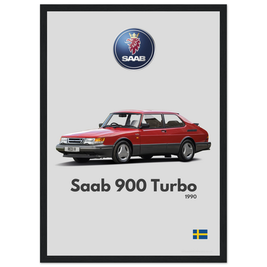 Saab 900 Turbo Poster - Minimalist Collection