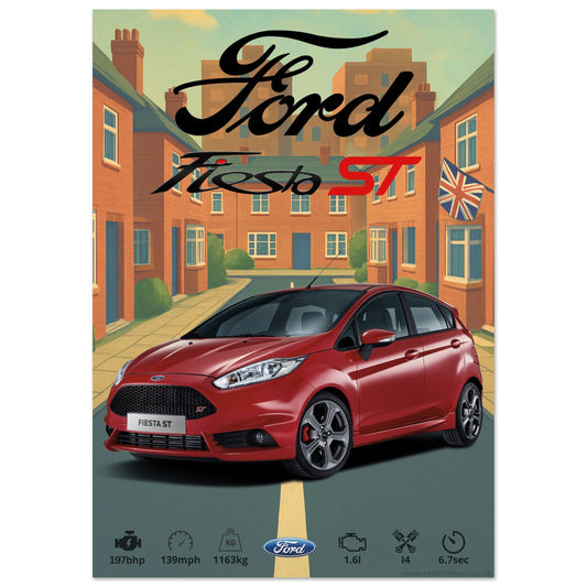Ford Fiesta ST Poster - Abstract Collection