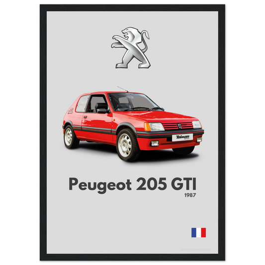 Peugeot 205 GTI Poster - Minimalist Collection