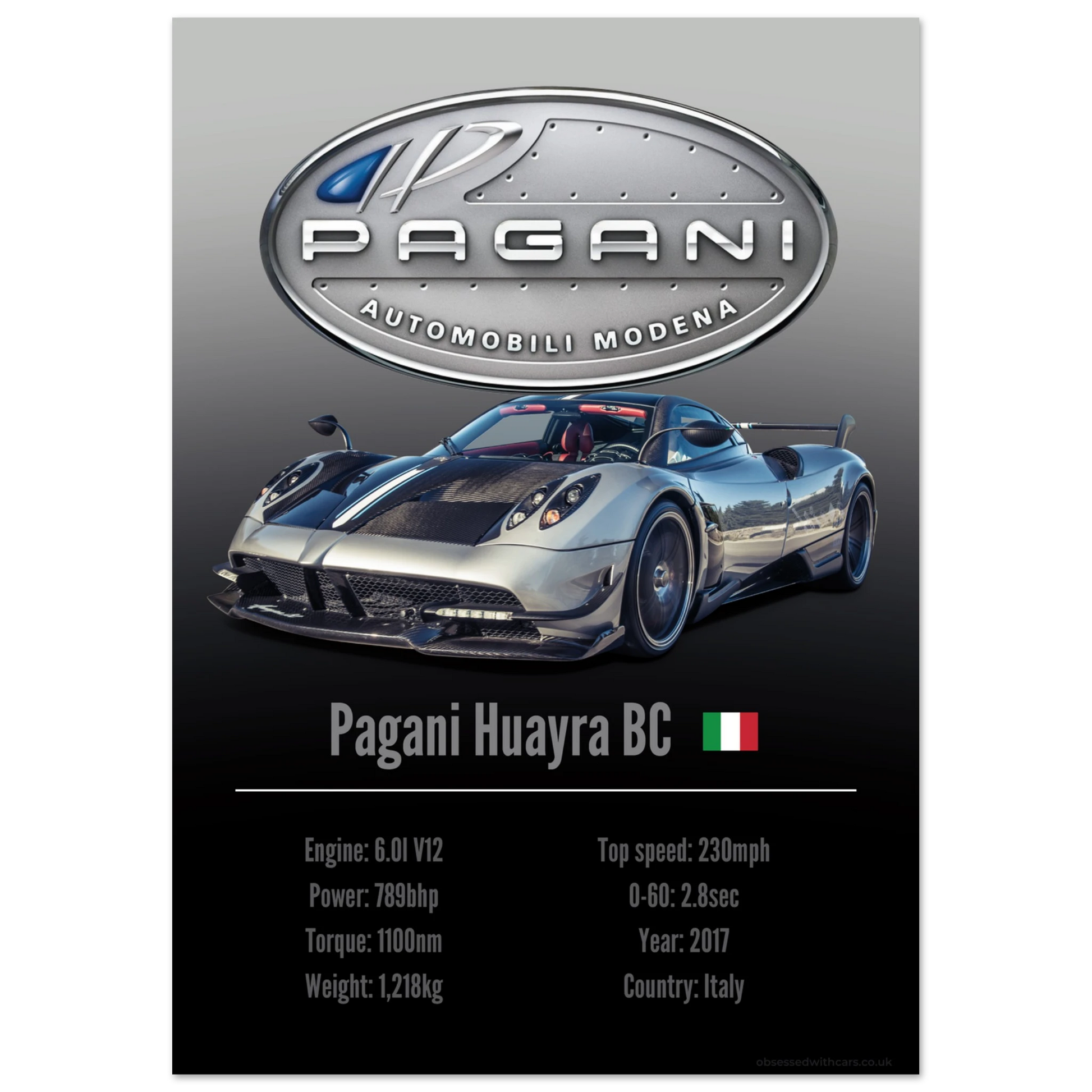 Pagani Huayra BC Poster - Accent Collection