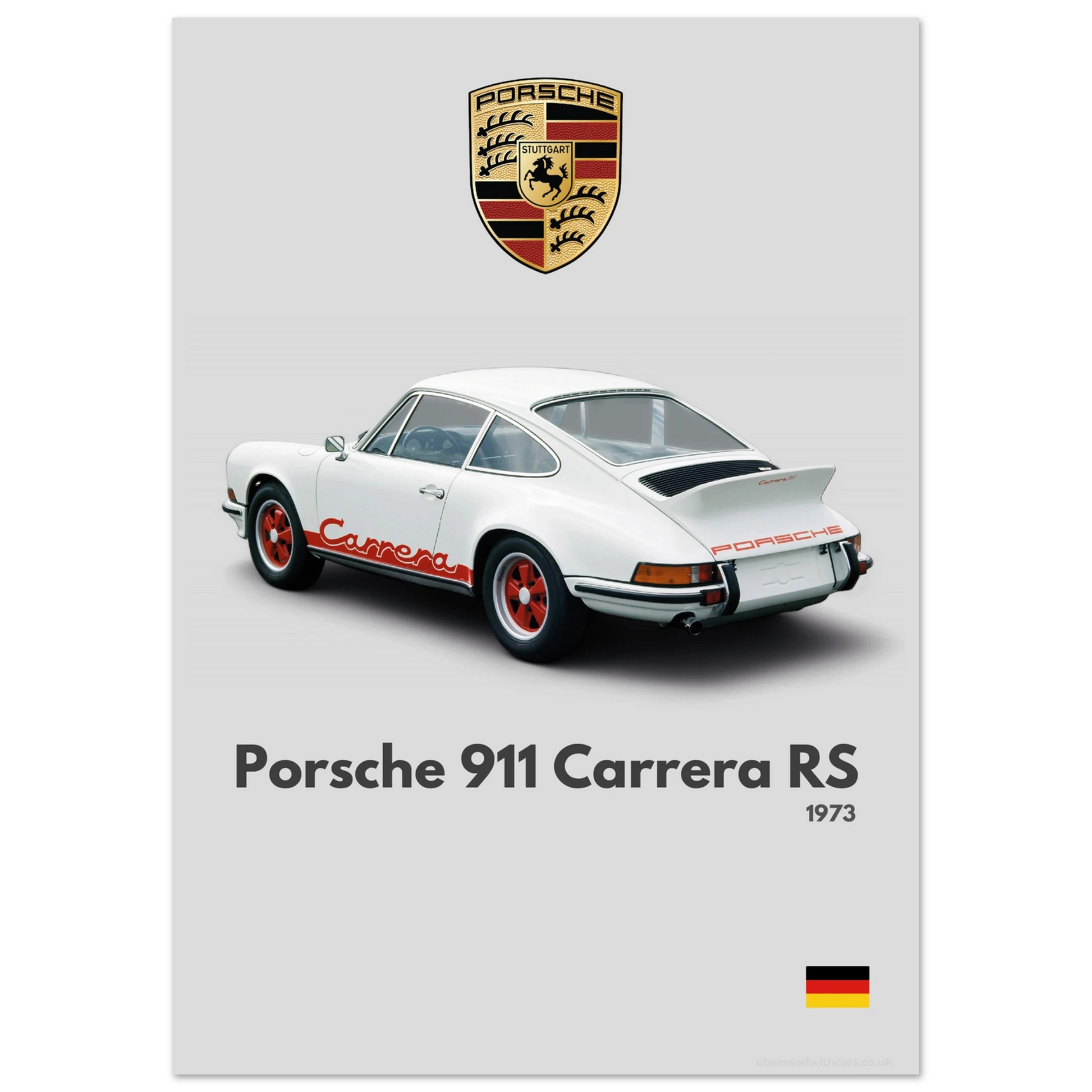 Porsche 911 Carrera Poster - Minimalist Collection