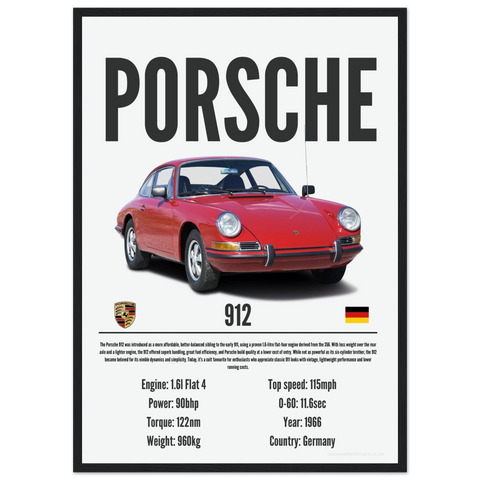 368 Porsche 912 Poster - Precision Collection
