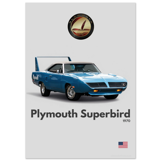 Plymouth Superbird Poster - Minimalist Collection