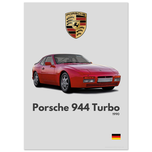 Porsche 944 Turbo Poster - Minimalist Collection
