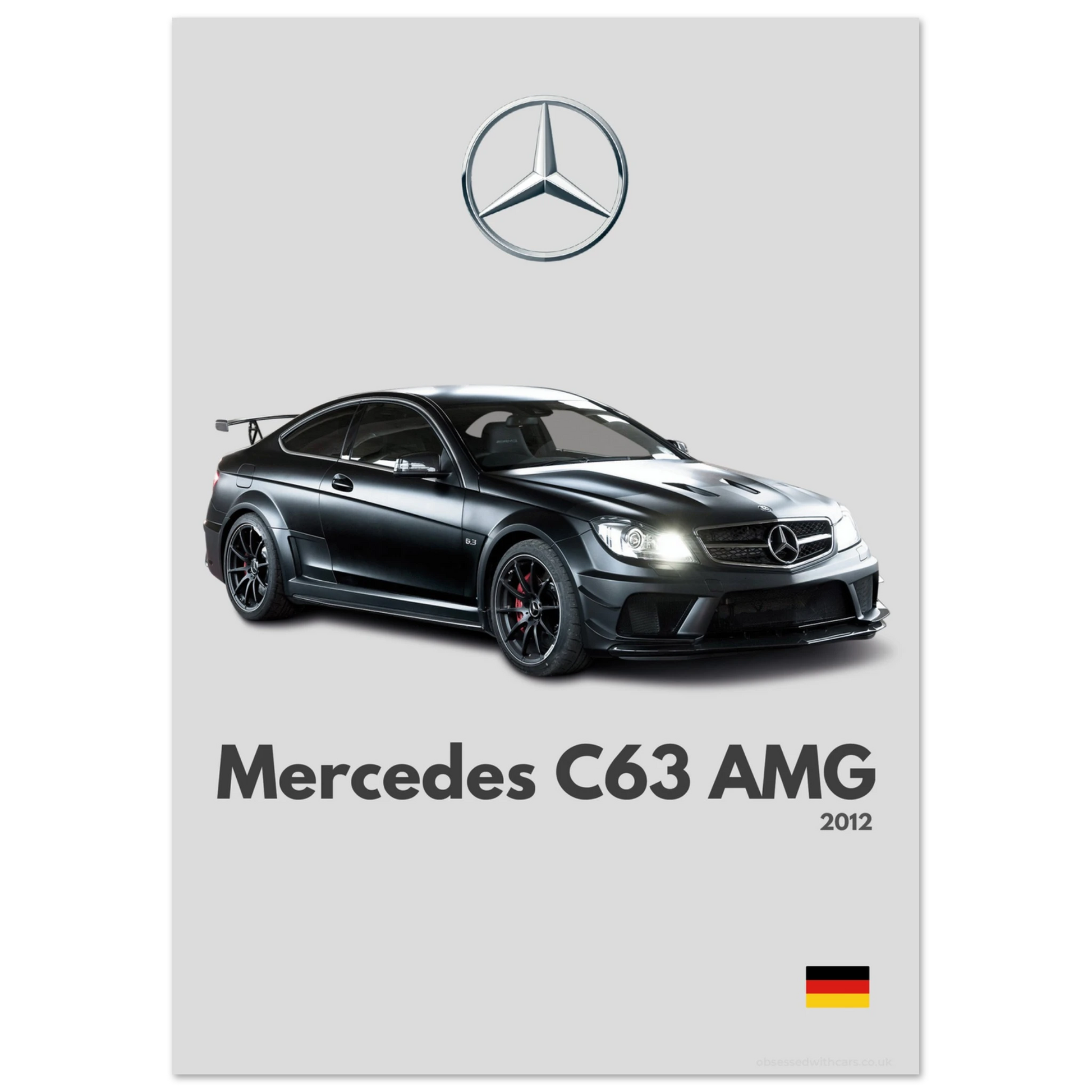 Mercedes C63 AMG Poster - Minimalist Collection