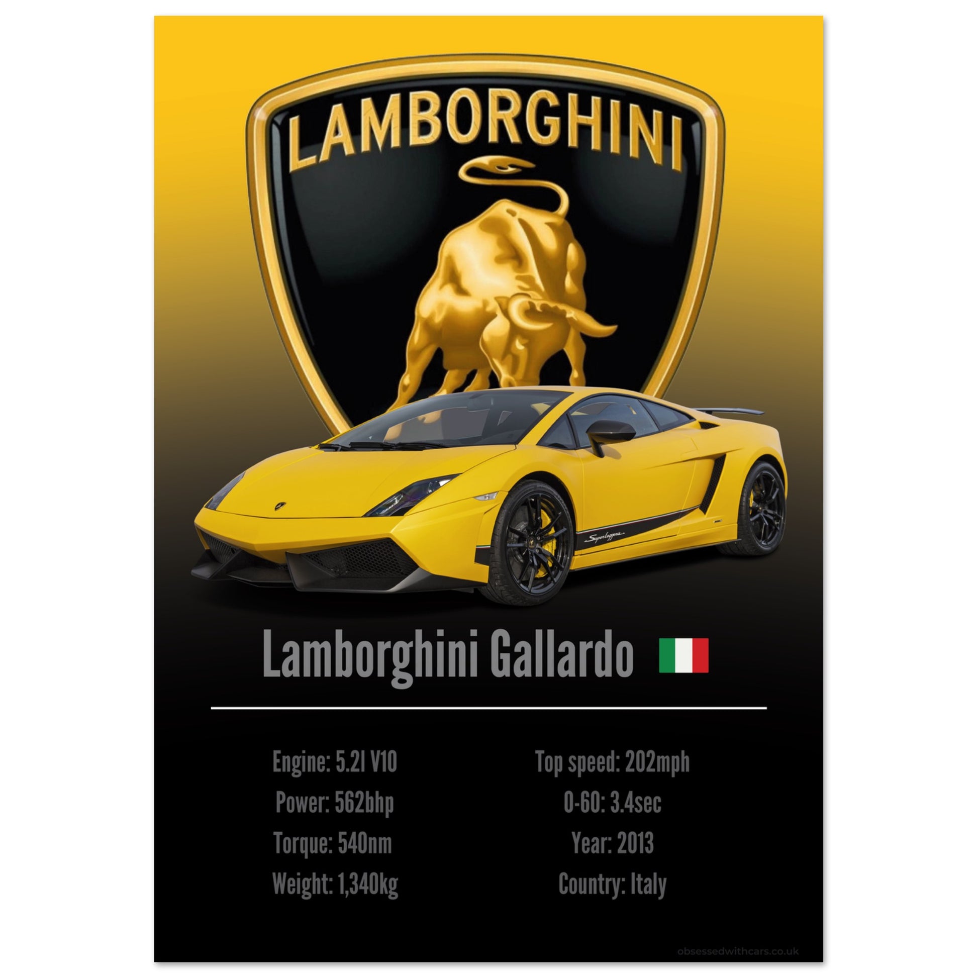 Lamborghini Gallardo Poster - Accent Collection