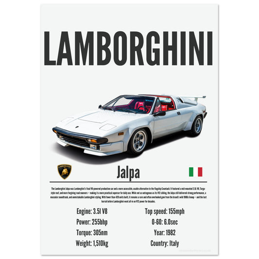Lamborghini Jalpa Poster - Precision Collection