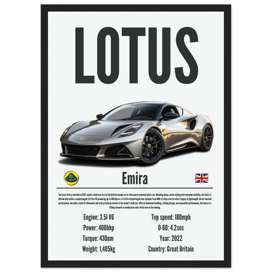 Lotus Emira Poster - Precision Collection