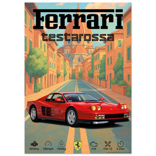 Ferrari Testarossa Poster - Abstract Collection